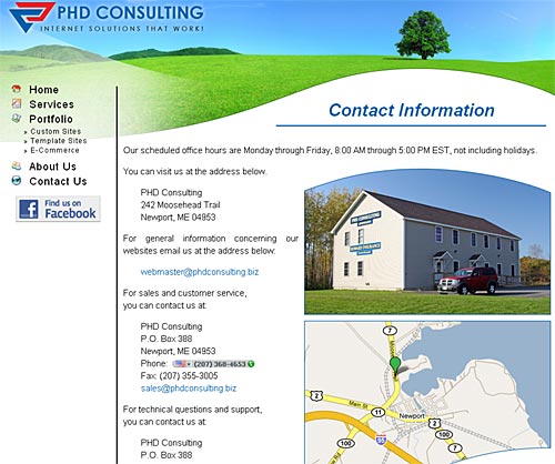 Screenshot of PHD Consulting